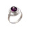 Silver Ring With Colored Swarovski Elements: An Amethyst