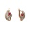 Earrings with Rubies and Diamonds from Russia. Certified 585 (14kt) Rose and White Gold