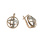 Globe design earrings set with CZ