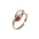 Ruby & Diamond two-tone gold ring
