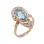 Blue topaz gold ring