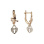 'Key to Heart' Earrings. 585 (14kt) Rose and White Gold