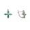 Faux Emerald & CZ Earrings