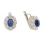 Halo Silver Earrings: A Faux* Sapphire