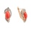 Coral & CZ Party Earrings