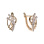 CZ Rose Gold Leverback Earrings