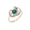 Russian Emerald Diamond Ring