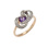 Amethyst & CZ Extravagant Ring. Eye-Catching Art