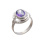 Silver Ring With Genuine Amethyst