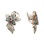 Swarovski CZ & Faux Alexandrite Earrings