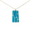 Turquoise Trapeze Pendant. Hypoallergenic 925 Silver