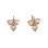 Lotus-motif Gold Earrings