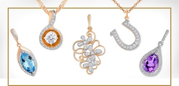 CZ Rose Gold Pendants
