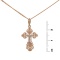 Saint Olga's Orthodox Scrollwork Cross. 585 (14kt) Rose and White Gold