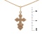 Russian Orthodox Passion Cross. Certified 585 (14kt) Rose Gold