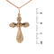 Four Sided Orthodox Cross. Certified 585 (14kt) Rose Gold