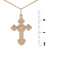 Serbian-style Orthodox Crucifix. Certified 585 (14kt) Rose Gold