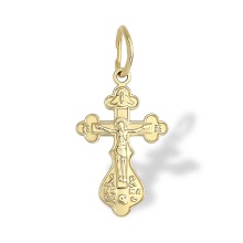 "The Phoenix Bird" Orthodox Christening Cross. 585 (14kt) Yellow Gold
