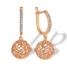 Click And Cz Rose Gold Earrings Russian Leverback Cz Rose Gold Leverback Earrings