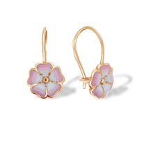 Kids Gold Jewelry Collection Of Children Earrings Enamel Peony Flower Children S Earrings
