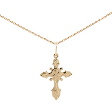 Cross with Christ Pantocrator Icon. 585 (14kt) Rose Gold