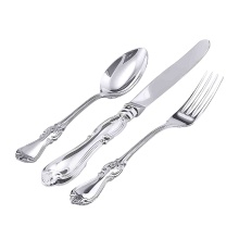 French silver dinner set of spoon, fork and knife | Golden French silver dinner set of spoon, fork and knife | Golden