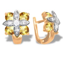 Citrine Leverback Earrings