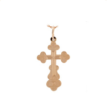 'The Phoenix-bird' Russian Orthodox Cross. 585 (14kt) Rose Gold
