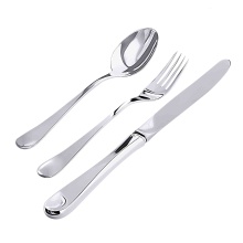 English Style Silver Dinner Flatware (Set of 3). Hypoallergenic 830/999 Silver, Stainless Steel