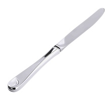 English Style Silver Dinner Knife. 830 Silver, 999 Silver Coating, Stainless Steel