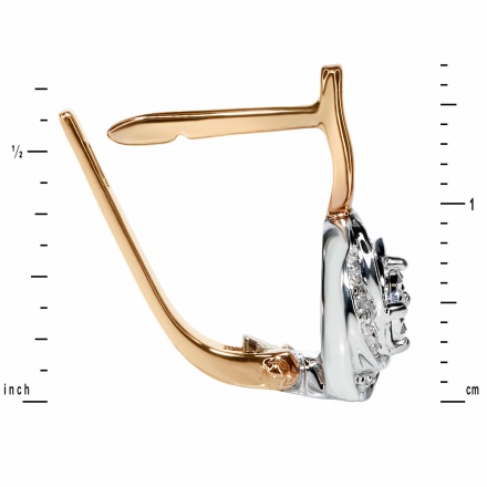 Size of Diamond Leverback Earrings