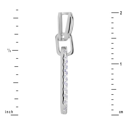 Size of Hand-sculpted White Gold Pendant with 25 Diamonds