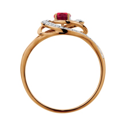 "Fantasy" Ruby and Diamond Ring - Angle 4