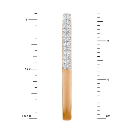 Height of Rectangle Huggie Earrings with 52 Diamonds