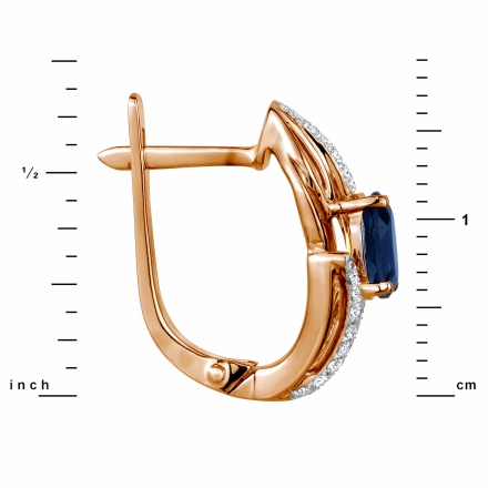 Height of Imaginative Blue Sapphire and Diamond Earrings