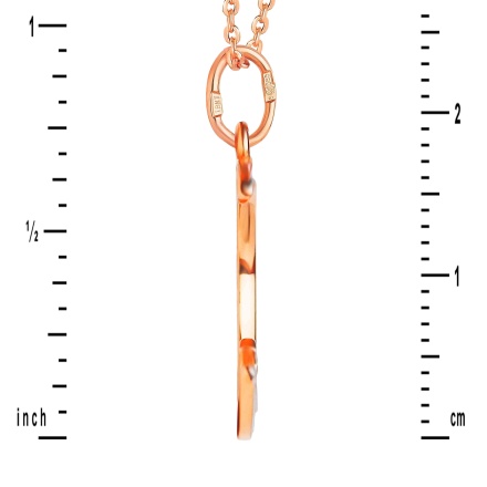 Crescent Moon Gold Pendant view 3