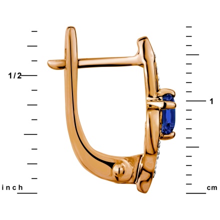 Height of Ultra-nostalgic Sapphire and Diamond Earrings