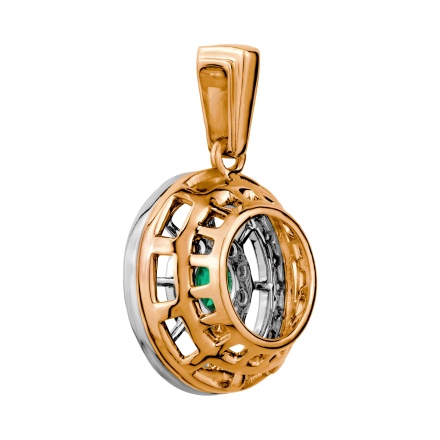 Ultimate All Day Luxury Emerald and Diamond Pendant - Angle 4