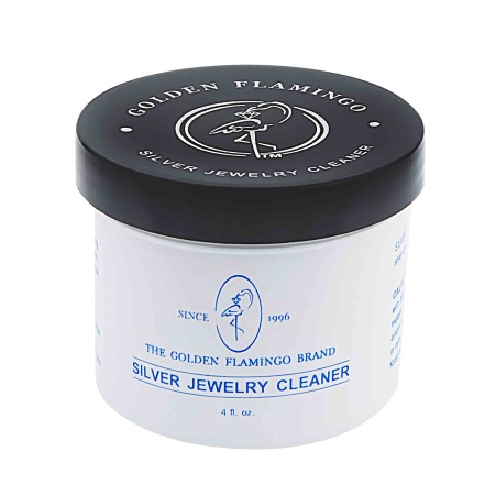 Eco-Friendly Silver Jewelry Cleaner. Compact Size Jar with Dip Basket