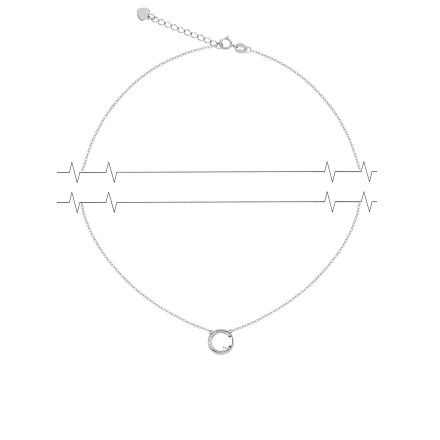 Celestial Motif Diamond Necklace in White Gold. Adjustable, 45cm - 50cm. 14kt (585) White Gold