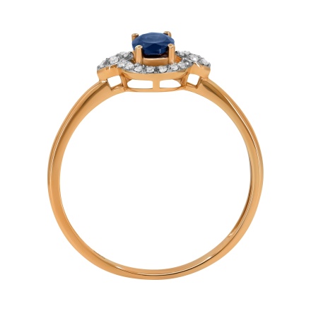 Sapphire and Diamond Ring with Nostalgic Motif - Angle 4