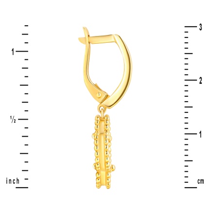 30mm Height of Black Onyx Quatrefoil Clover Earrings