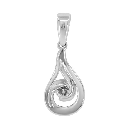 Reverse of Diamond White Gold Pendant 'A Soprano Clef'