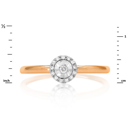Everlast Diamond Ring. Tested 585 (14K) Rose and White Gold. View 2