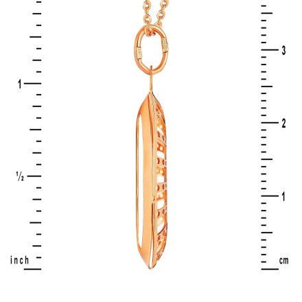 Rose Gold Icon Pendant 'Panagia Eleousa'. View 3