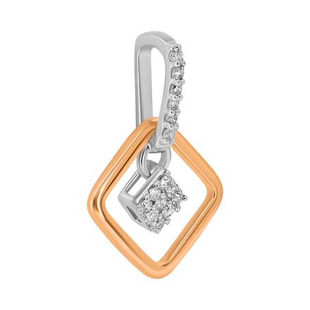 Cubist Style Diamond Pendant - Angle 2