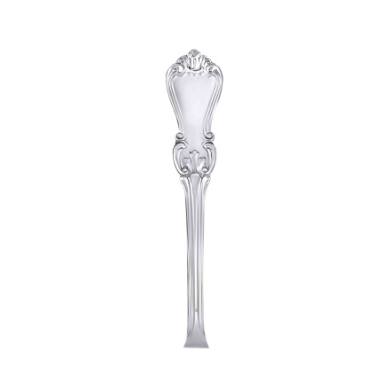 Handle of French style silver teaspoon
