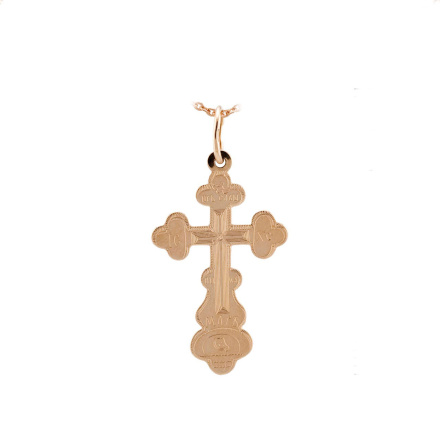 The King of Glory Orthodox Cross. Certified 585 (14kt) Rose Gold