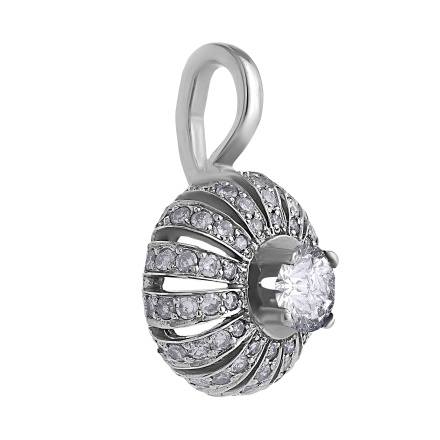 Eastern Motif Diamond Pendant. View 2