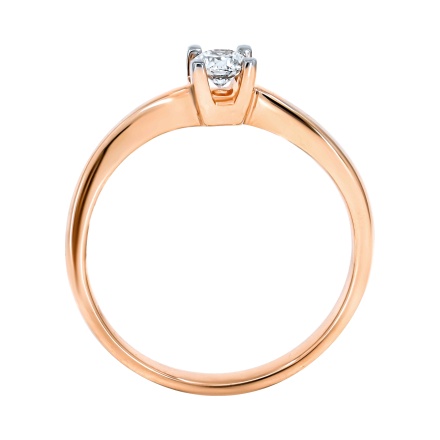 'A Promise of Love' Diamond Engagement Ring. Hypoallergenic Cadmium-free 585 (14K) Rose Gold. View 4